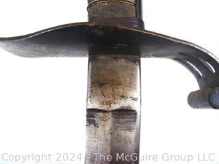 Antique Military Sword, No Markings or Hallmarks.