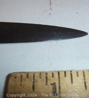 Bailsong Style Butterfly Knife, Unmarked and Small Chinese Helmet Shaped Bell with Markings