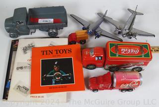 Group of Large Toy Trucks, Airplanes and Books as well as Books and Price Guides