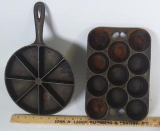 Cast Iron Corn Bread and Muffin Pans (unbranded)