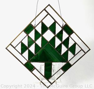 Geometric Stained Glass. 10" square.