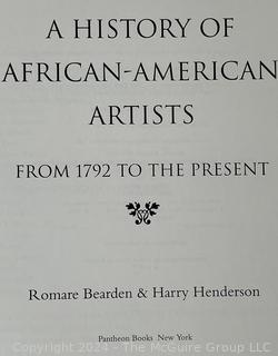 1993 Coffee Table Book Titled A History of African American Artists From 1792 to Present 