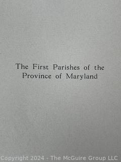 1923 1st Ed. "The First Parishes of The Province of Maryland" by Percy Skirven