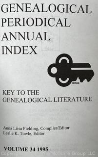 Collection of Periodical Genealogical Annual Indexes (1960's - 1990's) and Lebanon Maine Genealogy Books and New England Marriages Prior to 1700