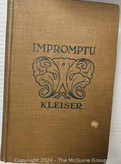 Vintage Book Series on Public Speaking and Thoughts: Impromptu Or How To Think On Your Feet (Grenwille Kleiser - 1912); and Four Minute Essays by Dr. Frank Crane copyright 1919 Volumes 1-10 First Edition