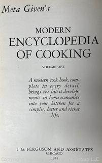 Two (2) Cookbooks Including 1957 Meta Given's Modern Encyclopedia Of Cooking, Vol 1 & The Boston Cooking School Cookbook 1925 Fannie Merritt Farmer