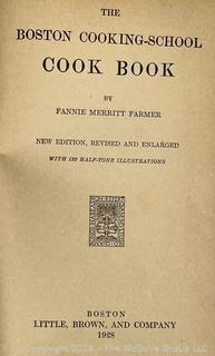 The Boston Cooking School Cookbook 1925 Fannie Merritt Farmer and Revised The New Fanny Farmer Cook Book