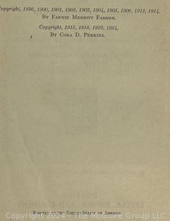 The Boston Cooking School Cookbook 1925 Fannie Merritt Farmer and Revised The New Fanny Farmer Cook Book