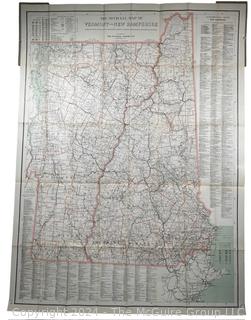 1915 Official Folding Map of Vermont and New Hampshire by The National Survey 