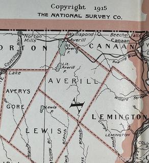 1915 Official Folding Map of Vermont and New Hampshire by The National Survey 