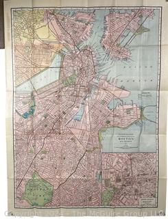 1920's Rand McNally Vest Pocket Map Of Boston