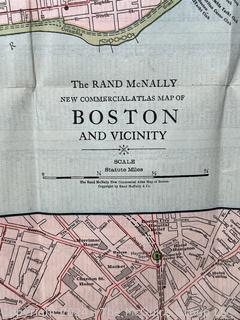 1920's Rand McNally Vest Pocket Map Of Boston