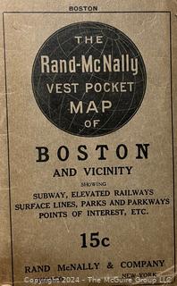 1920's Rand McNally Vest Pocket Map Of Boston