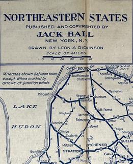 Three (3) Maps of Cleveland, New England States and Baltimore