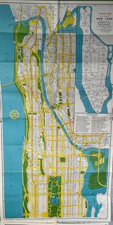 1960's Hagstrom's Map New York City House Number Guide Postal Zones 