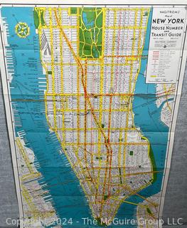 1960's Hagstrom's Map New York City House Number Guide Postal Zones 