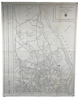 1970 Street Map of McLean in Fairfax County Virginia 