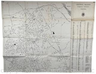 1970 Street Map of McLean in Fairfax County Virginia 