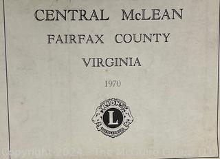 1970 Street Map of McLean in Fairfax County Virginia 