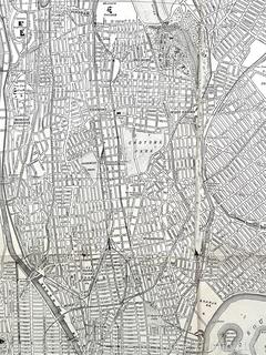 Foster & Reynolds (circa 1930's) Folding Street Map of Manhattan and the Bronx, NYC. 14 x 22"