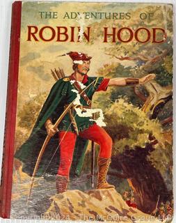 Five (5) Copies of 1938 Early Edition Adventures of Robin Hood Ward Lock & Co. Children's Book