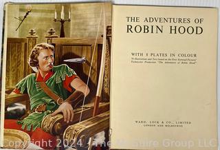 Five (5) Copies of 1938 Early Edition Adventures of Robin Hood Ward Lock & Co. Children's Book