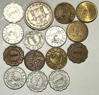 Fifteen (15) Belize Coins 1970's