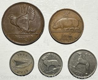 Five (5) Irish Erie Coins (1928-1948)