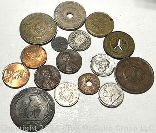 Selection of Coins/Tokens: Mixed Countries WYSIWYG