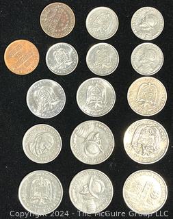 Sixteen Panamanian Balboa Coins