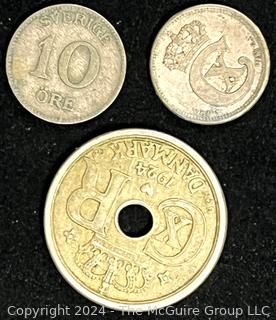 Three (3) Danish Kroner Coins