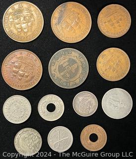 Thirteen (13) Coins from Various British Colonies (1862-1940"s)