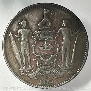 British North Borneo 1882-H 1 Cent Coin Heaton Mint