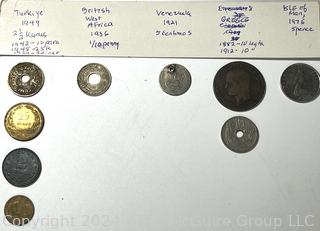 Selection of Foreign Coins From Several Different Nations