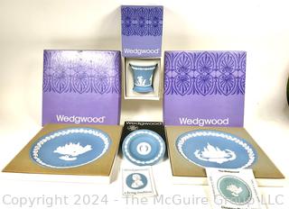 Four (4) Wedgwood Plates and a Cup in Gift Boxes