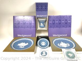 Four (4) Wedgwood Plates and a Cup in Gift Boxes