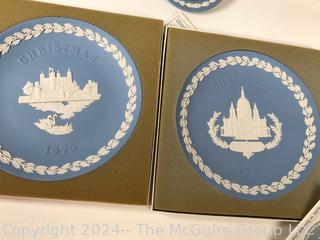 Four (4) Wedgwood Plates and a Cup in Gift Boxes