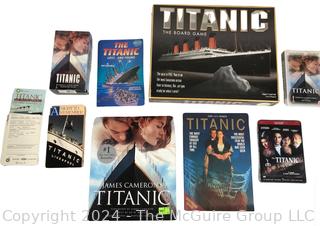 Group of Titanic Movie Books, Board Game and Publications