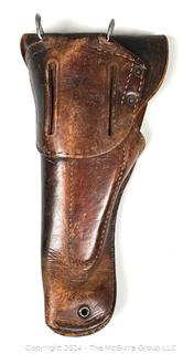 Vintage Boyt 44 US Military WWII Brown Leather Flap Holster 