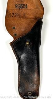 Vintage Boyt 44 US Military WWII Brown Leather Flap Holster 