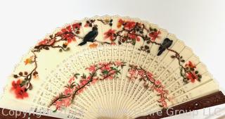 Four (4) Souvenir Folding Hand Fans and Haircomb