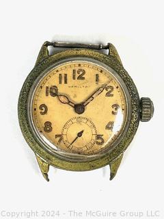 Men's Hamilton WWII US Military H1 Army Ordinance Dept Watch U.S.A. OD-80707. Will not Wind.