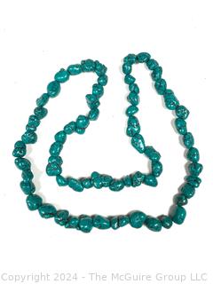 Nugget Beaded Necklace  36" 