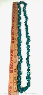 Nugget Beaded Necklace  36" 