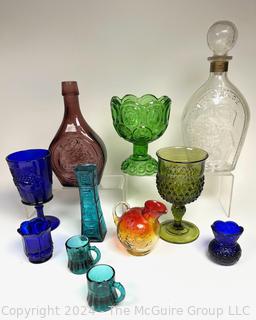 Collection of Colored Art Glass Including Fenton. 