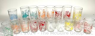 Set of Eighteen (18) Welch’s Jelly Jars Tumblers Featuring the Flintstones.