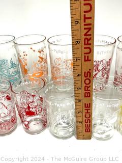 Set of Eighteen (18) Welch’s Jelly Jars Tumblers Featuring the Flintstones.