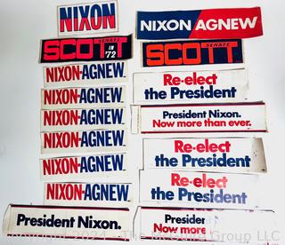 Political Bumper Stickers Nixon Agnew, Scott For Senate