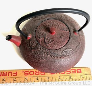 Joyce Chen Year of The Dragon Cast Iron Tetsubin Kettle Teapot