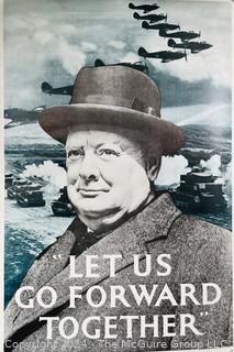 Modern Repro of WWII poster with Winston Churchill 